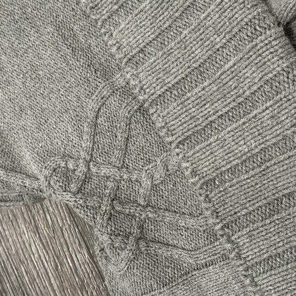 DKNY Light Grey Short-Sleeve Knit Sweater with Subtle Sparkle, Size S - Picture 2 of 7